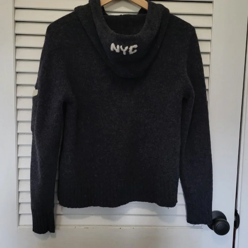 Triple Five Soul Vintage Women's Wool Sweater Medium Charcoal Gray Hoodie